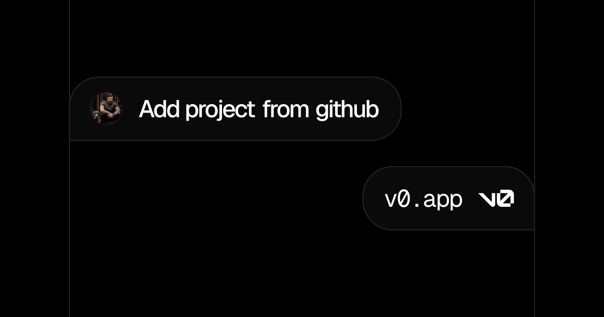 Add project from github - v0 by Vercel