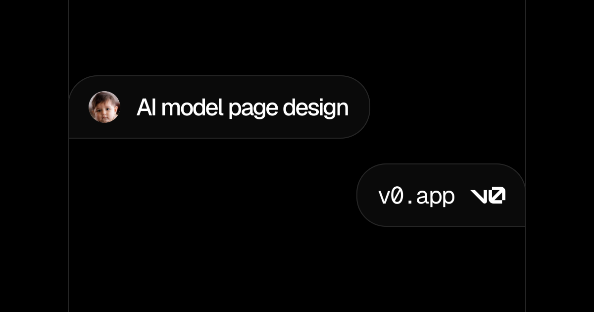 AI model page design - v0 by Vercel