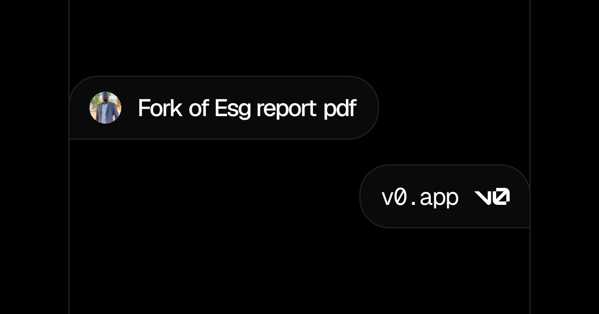 Fork of Esg report pdf - v0 by Vercel
