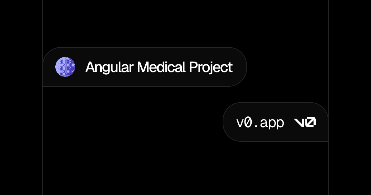 Angular Medical Project - v0 by Vercel