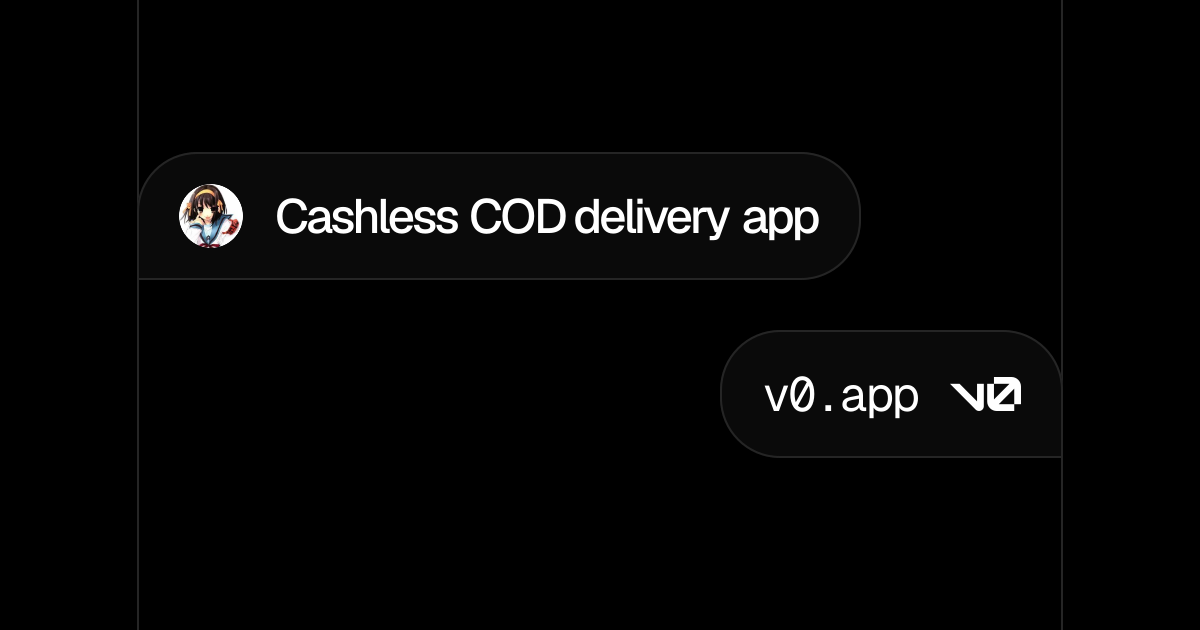 Cashless COD delivery app - v0 by Vercel