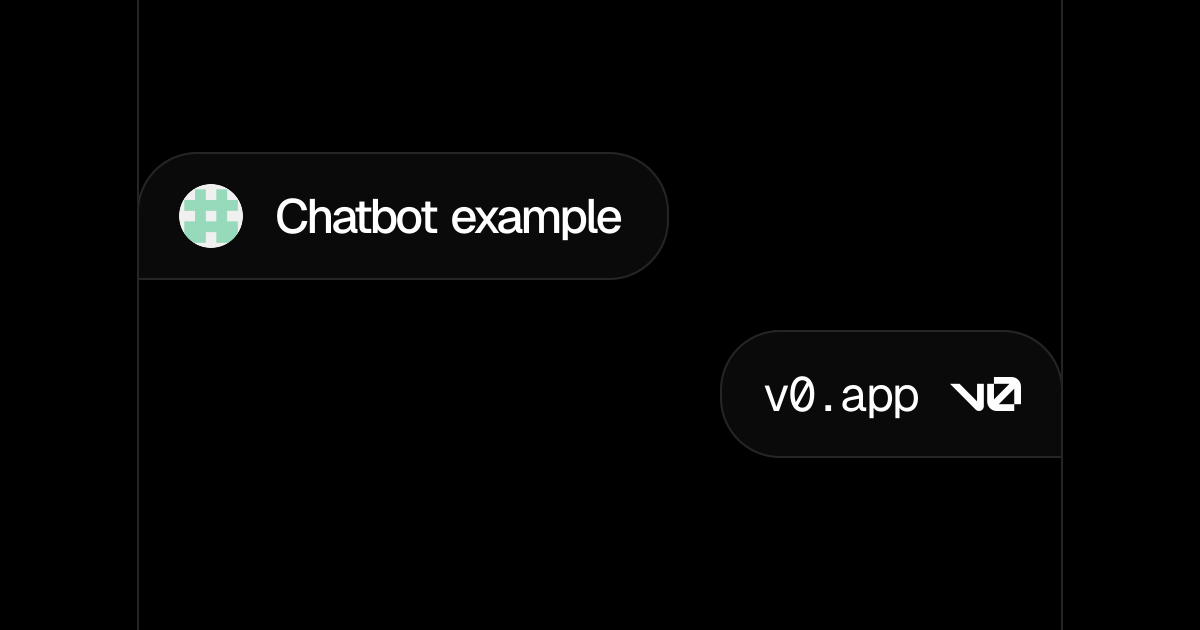 Chatbot example - v0 by Vercel