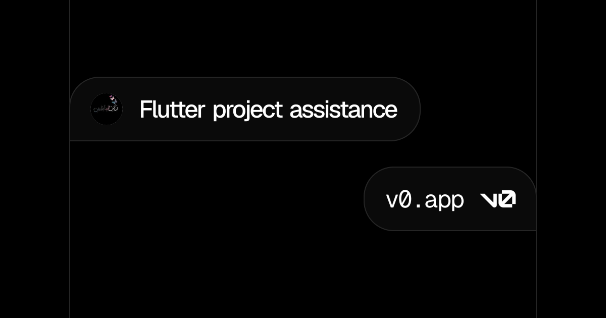 Flutter project assistance - v0 by Vercel