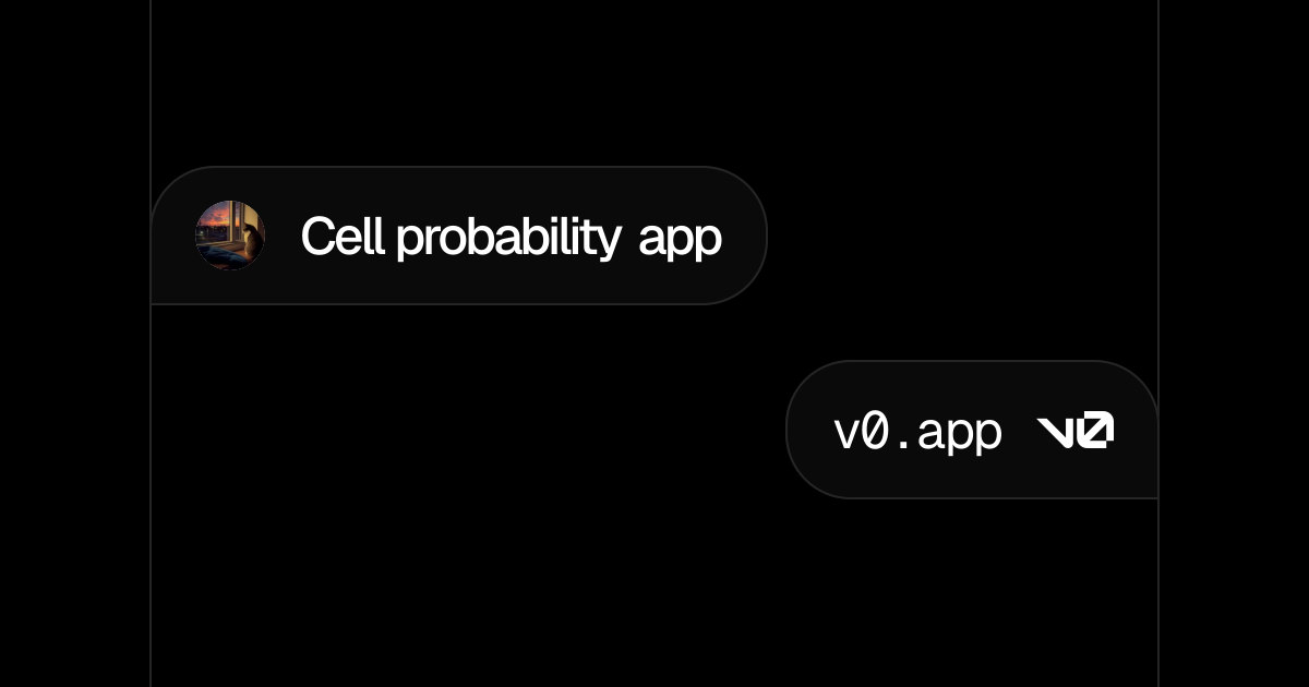 Cell probability app - v0 by Vercel