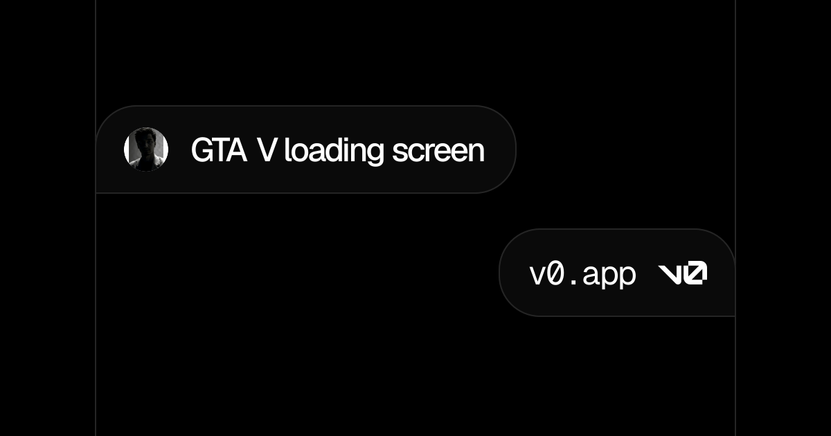 GTA V loading screen - v0 by Vercel