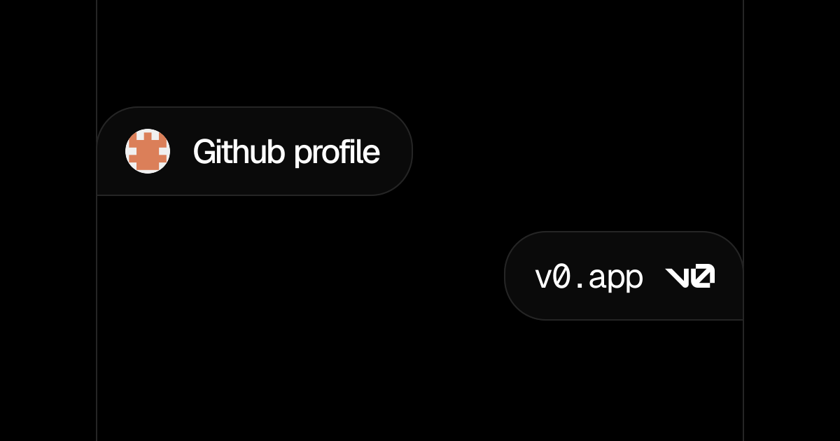 Github profile - v0 by Vercel