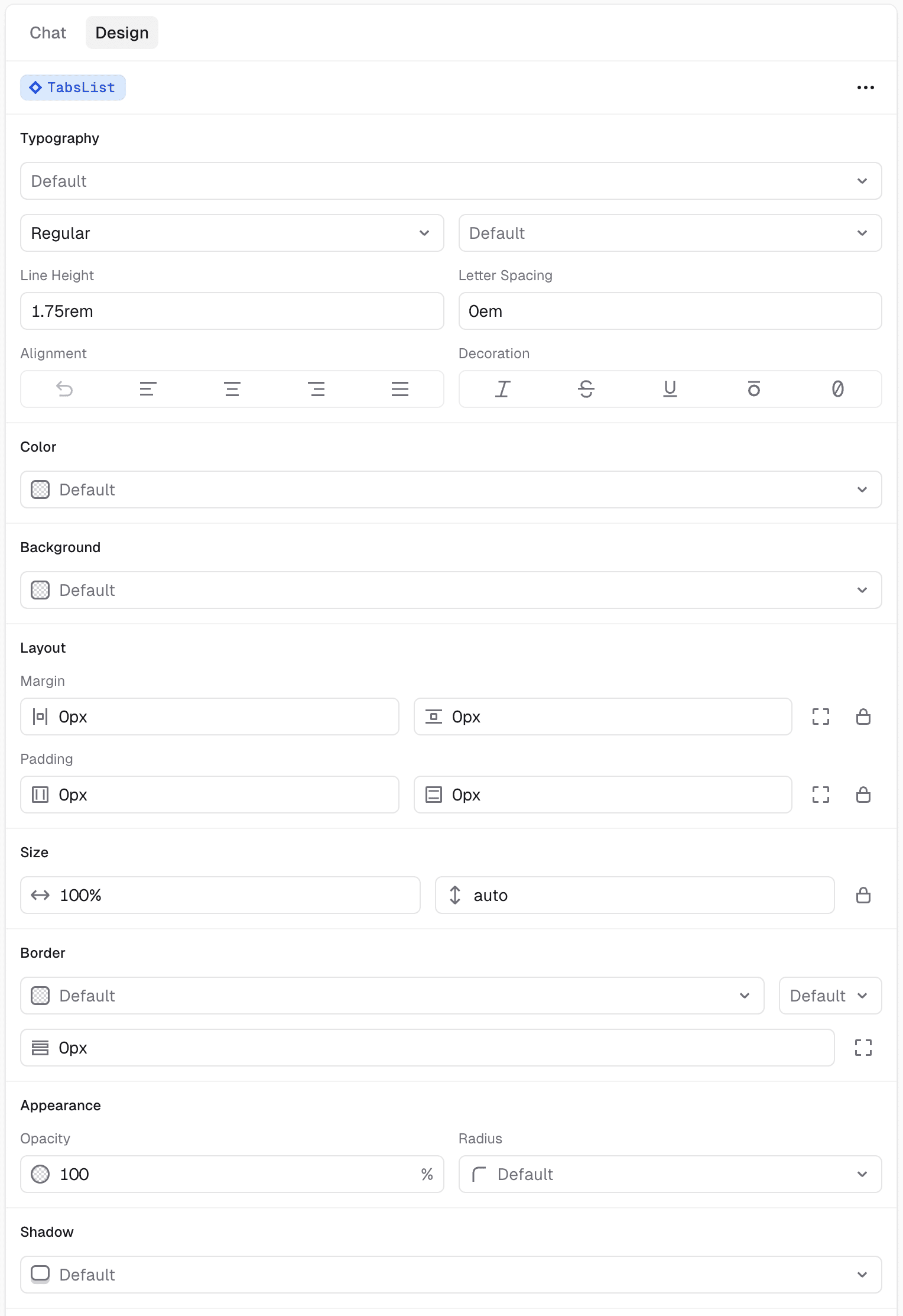 Design mode enabled