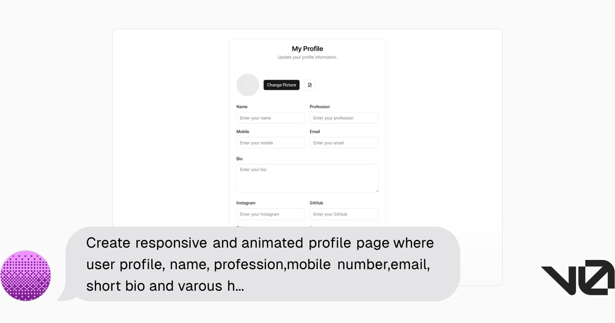 Create responsive and animated profile page where user profile, name ...