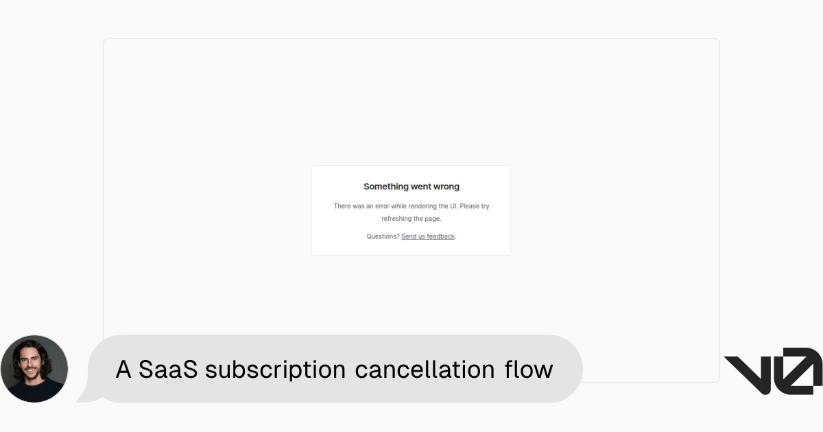 A SaaS subscription cancellation flow | A shadcn/ui and v0 generation - v0