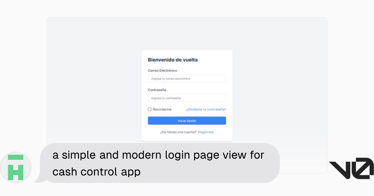 a simple and modern login page view for cash control app | A shadcn/ui ...