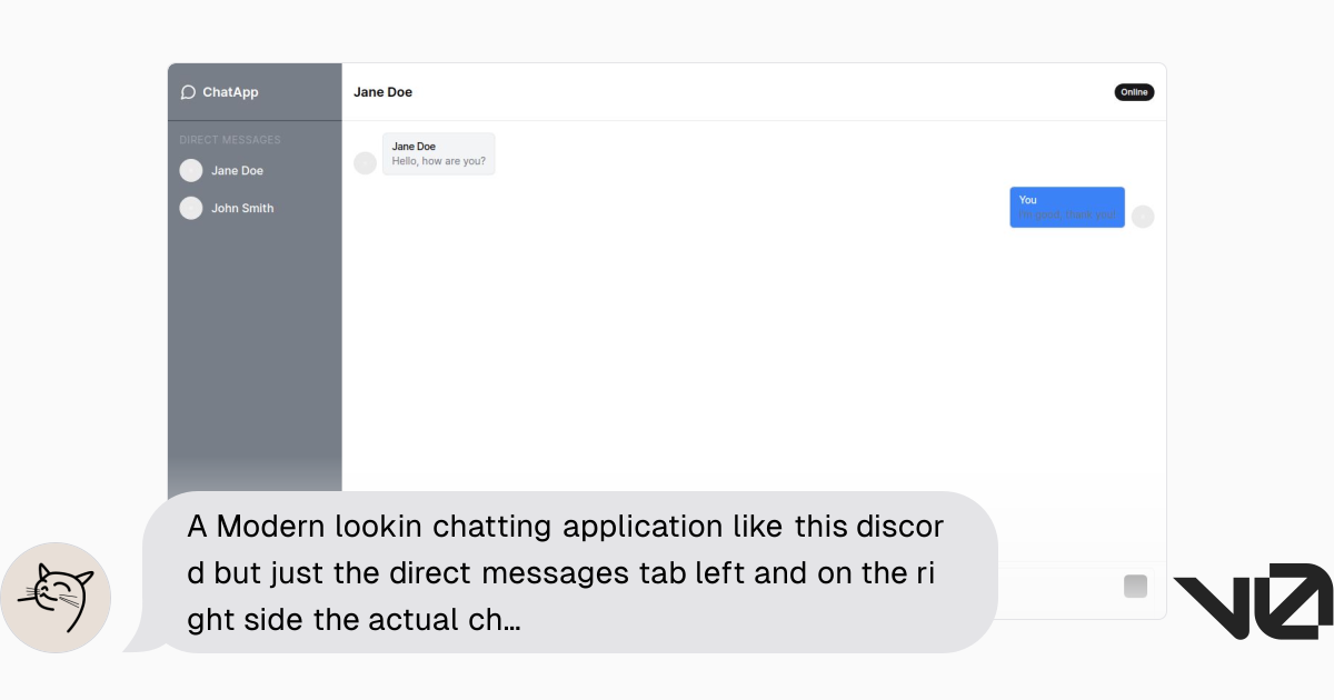 A Modern lookin chatting application like this discord but just the ...
