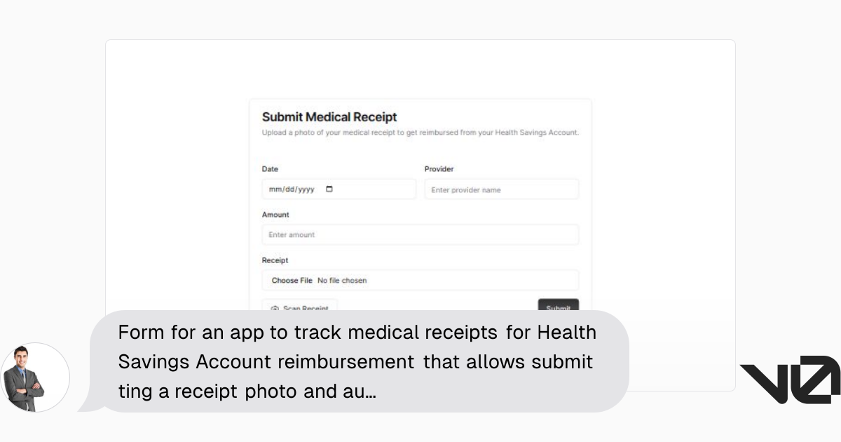 Form for an app to track medical receipts for Health Savings Account ...