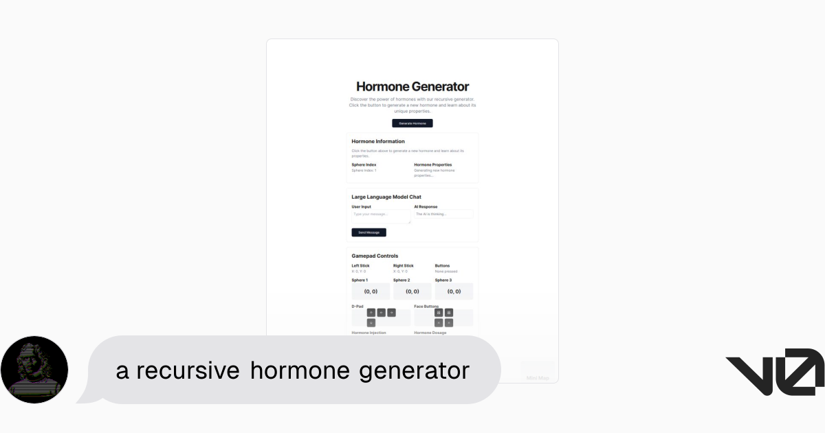 a recursive hormone generator | A shadcn/ui and v0 generation - v0