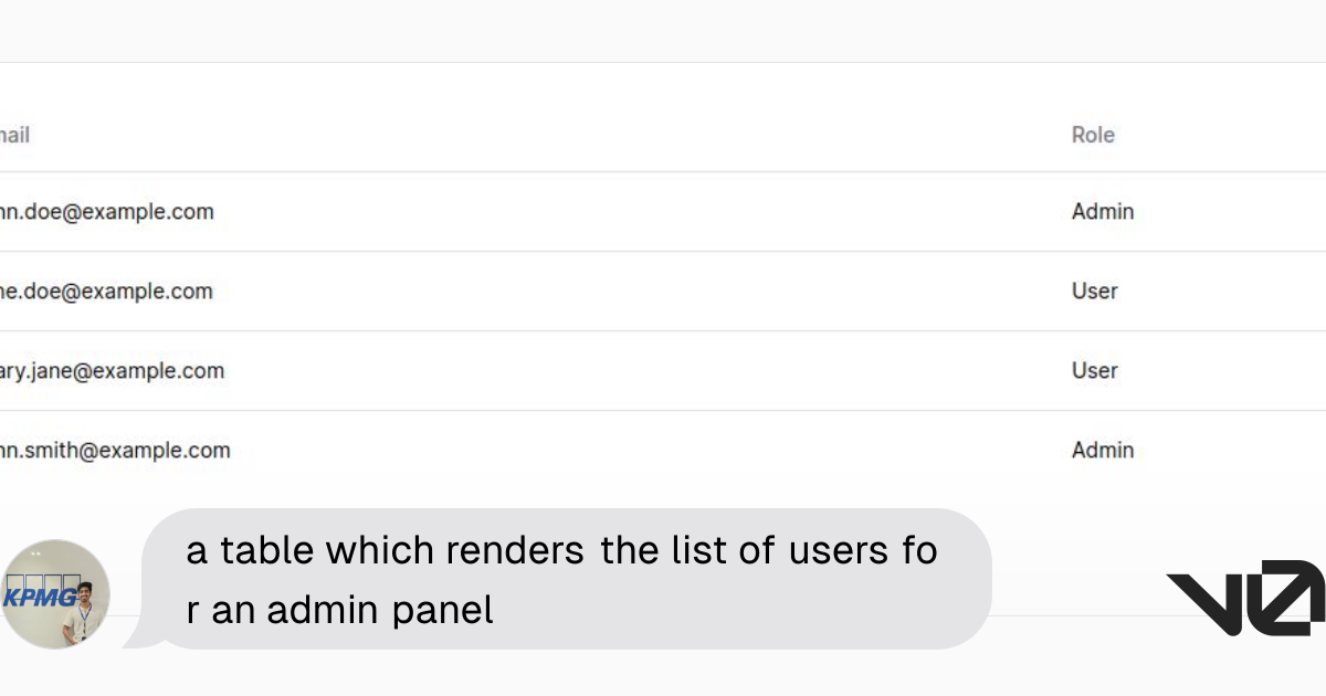 a table which renders the list of users for an admin panel | A shadcn ...