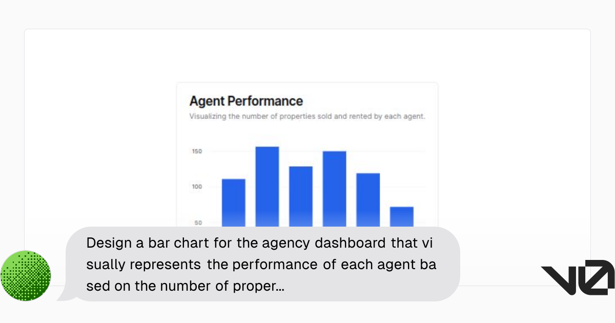Design a bar chart for the agency dashboard that visually represents ...