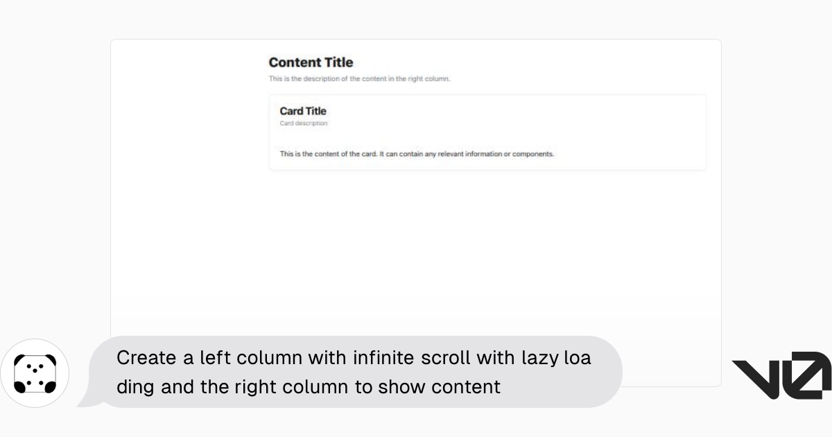 Create a left column with infinite scroll with lazy loading and the ...