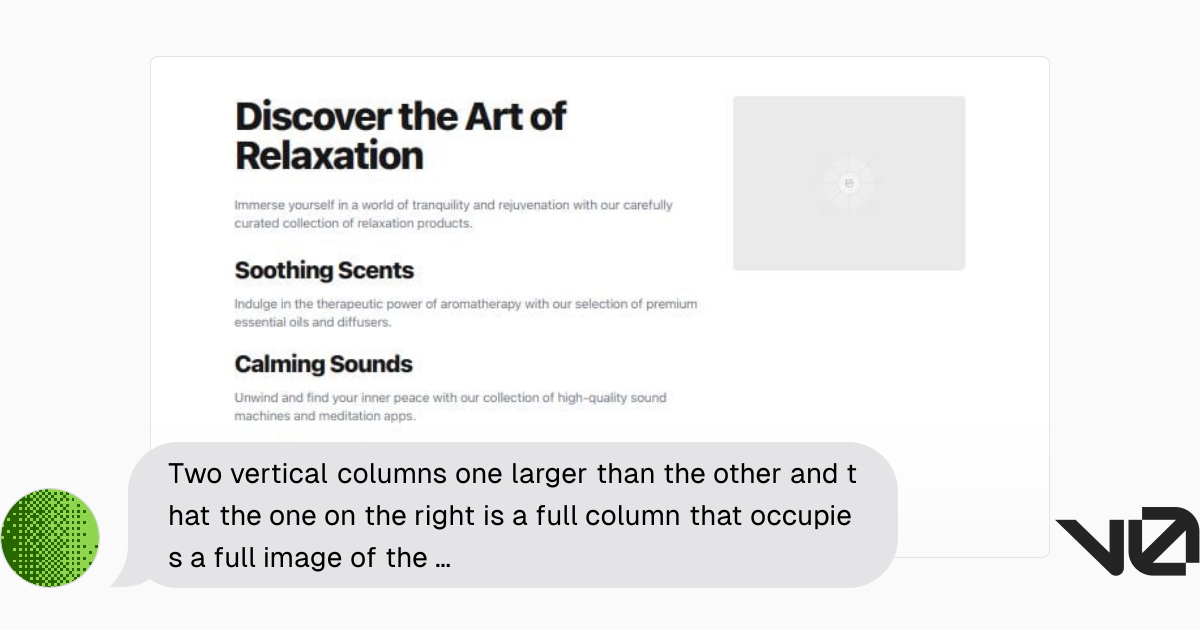 Two vertical columns one larger than the other and that the one on the ...