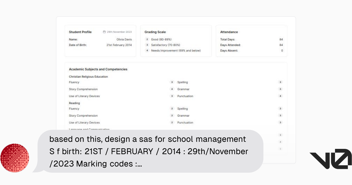 based on this, design a sas for school management S f birth: 21ST ...
