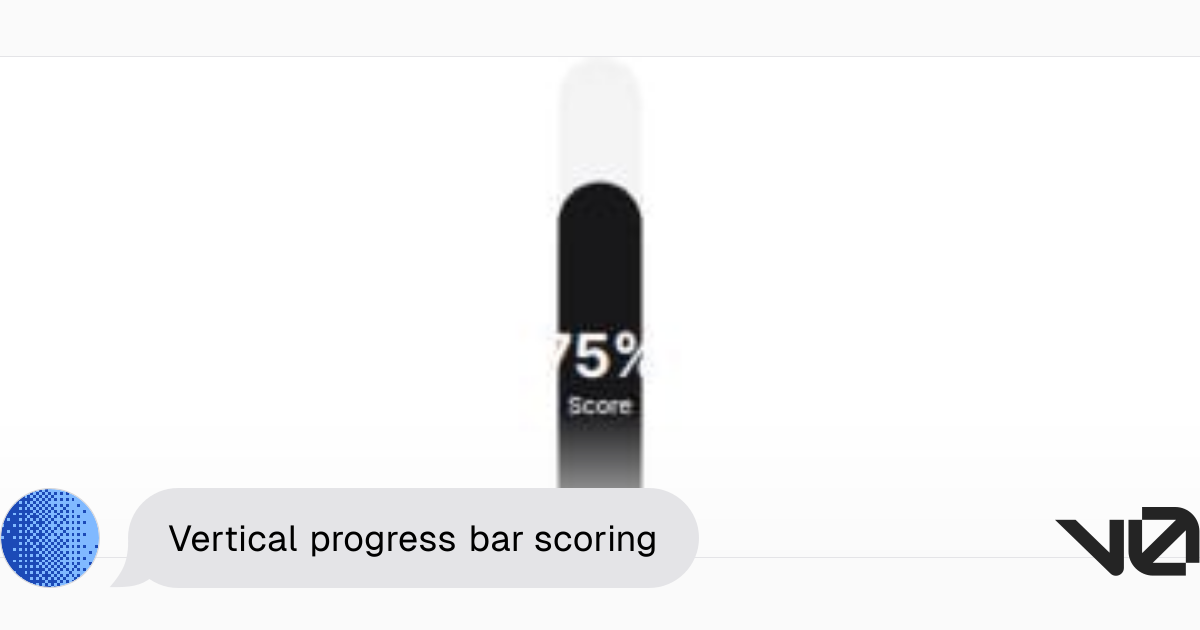 Vertical progress bar scoring | A shadcn/ui and v0 generation - v0