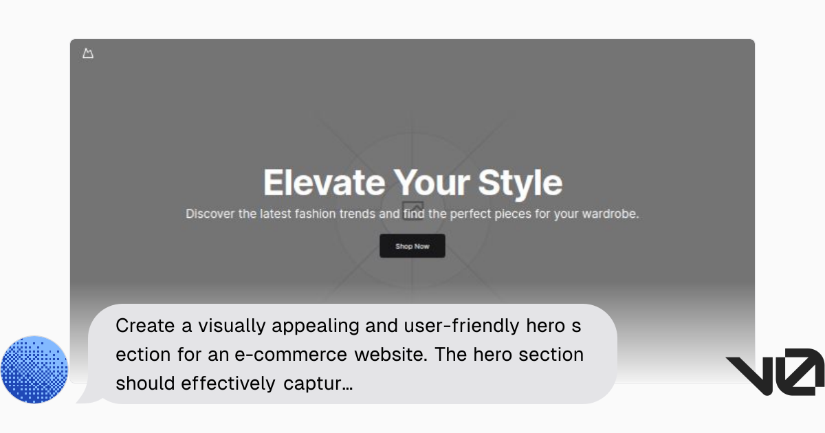 Create a visually appealing and user-friendly hero section for an e ...