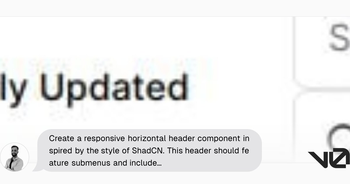 Create a responsive horizontal header component inspired by the style ...