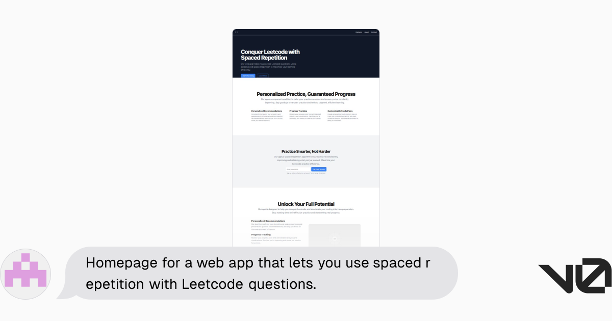 Homepage for a web app that lets you use spaced repetition with ...