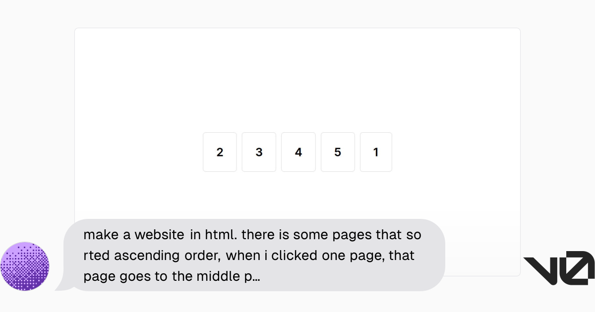 make a website in html. there is some pages that sorted ascending order ...