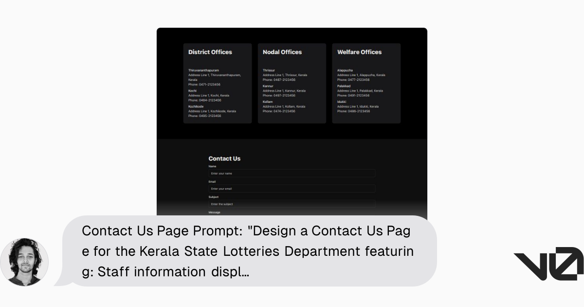 Contact Us Page Prompt: 
