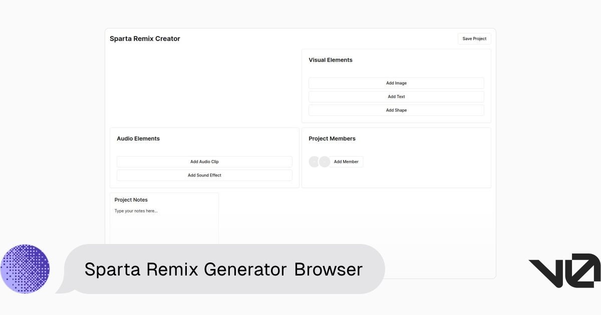 Sparta Remix Generator Browser | A shadcn/ui and v0 generation - v0