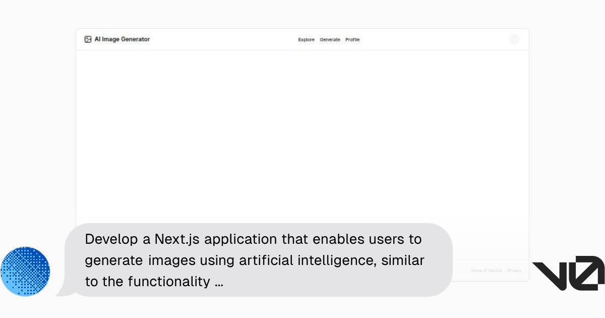 Develop a Next.js application that enables users to generate images ...