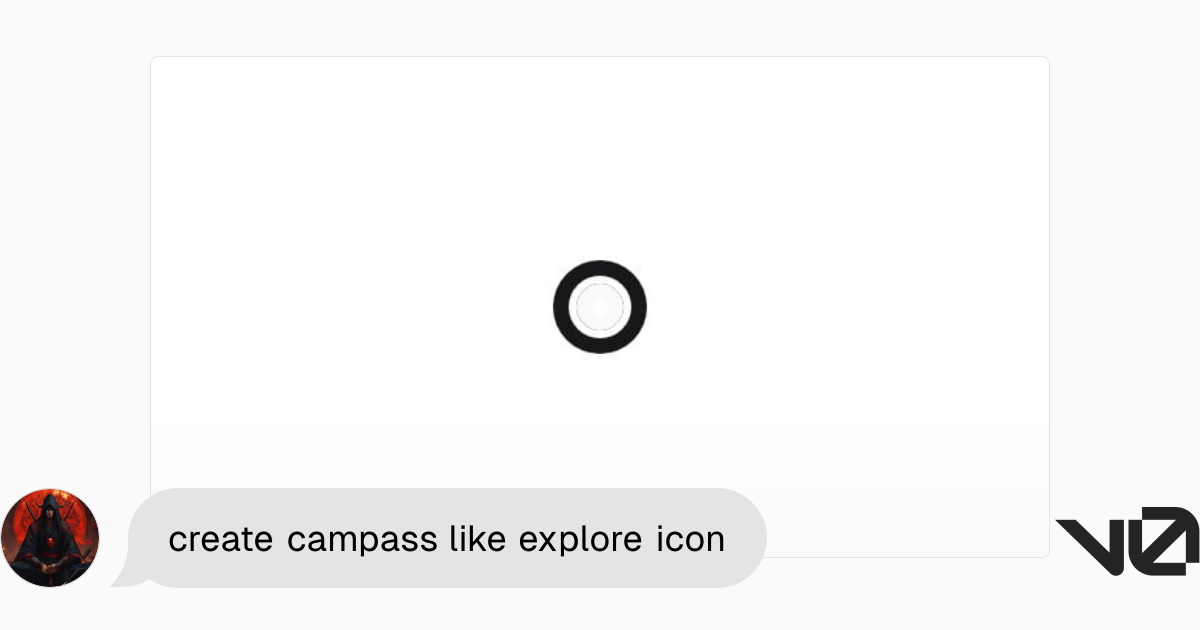 create campass like explore icon | A shadcn/ui and v0 generation - v0