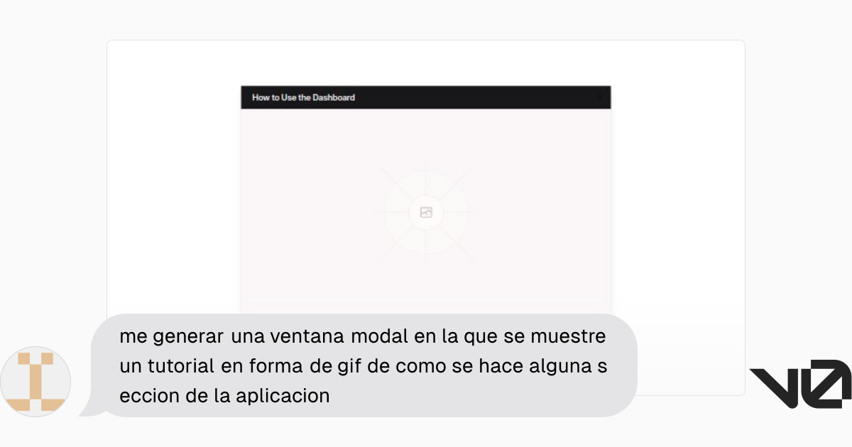 me generar una ventana modal en la que se muestre un tutorial en forma ...