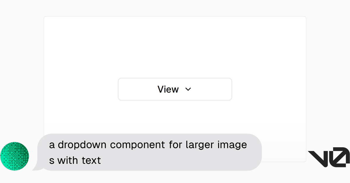 a dropdown component for larger images with text | A shadcn/ui and v0 ...
