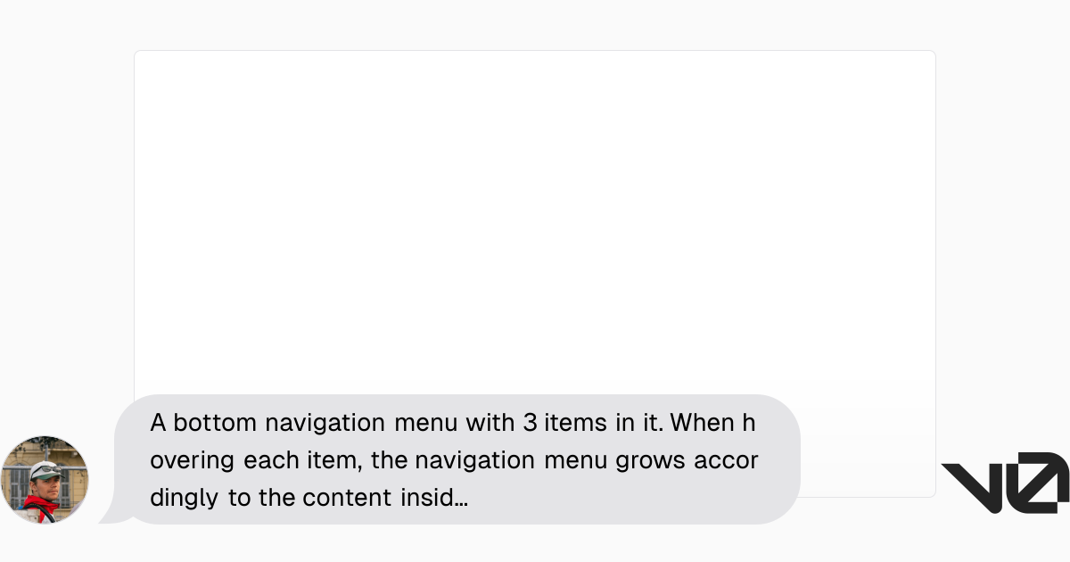 A bottom navigation menu with 3 items in it. When hovering each item ...