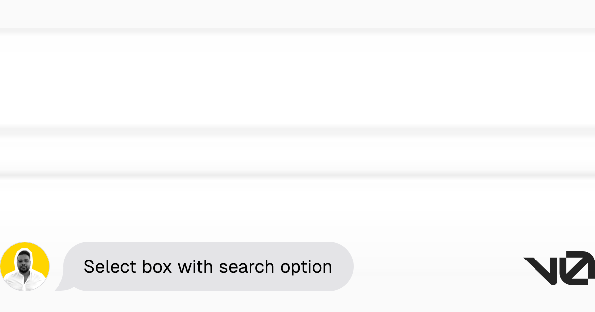 Select box with search option | A shadcn/ui and v0 generation - v0
