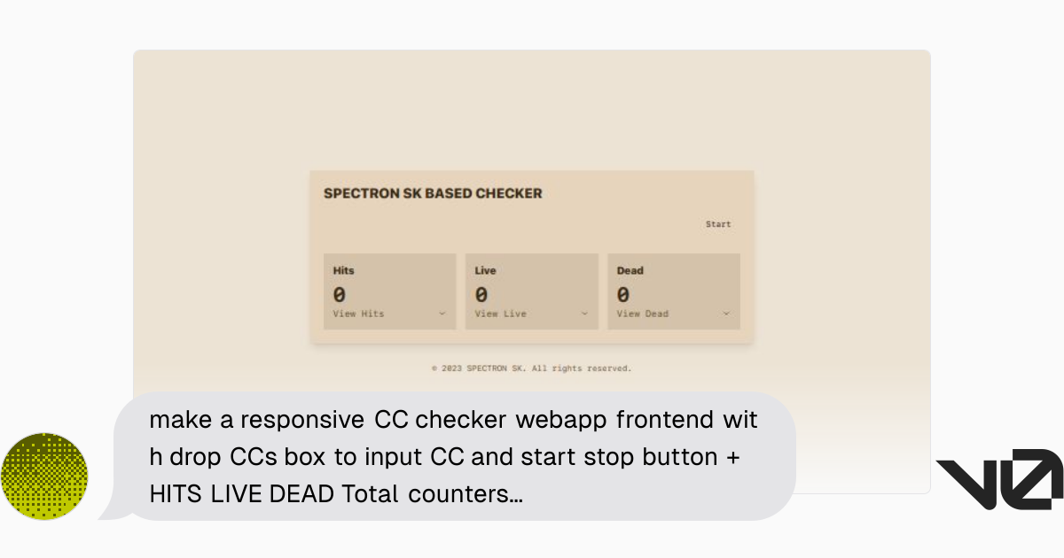 make a responsive CC checker webapp frontend with drop CCs box to input ...