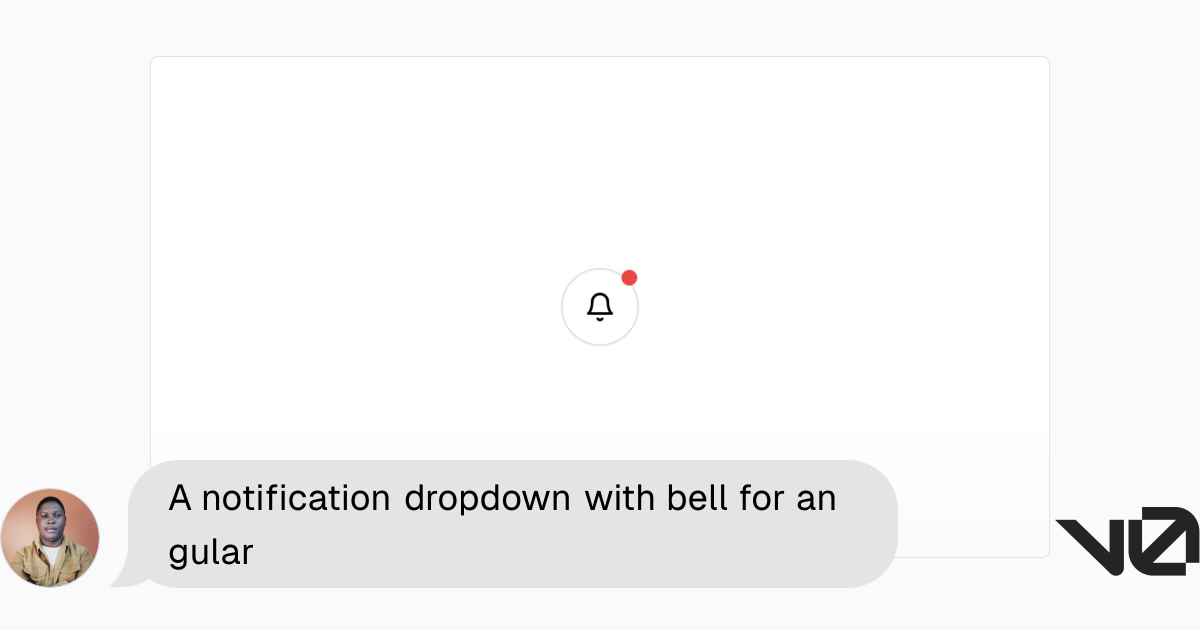 A notification dropdown with bell for angular | A shadcn/ui and v0 ...
