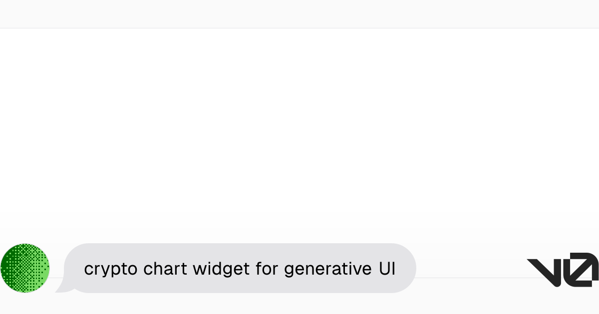 crypto chart widget for generative UI | A shadcn/ui and v0 generation - v0