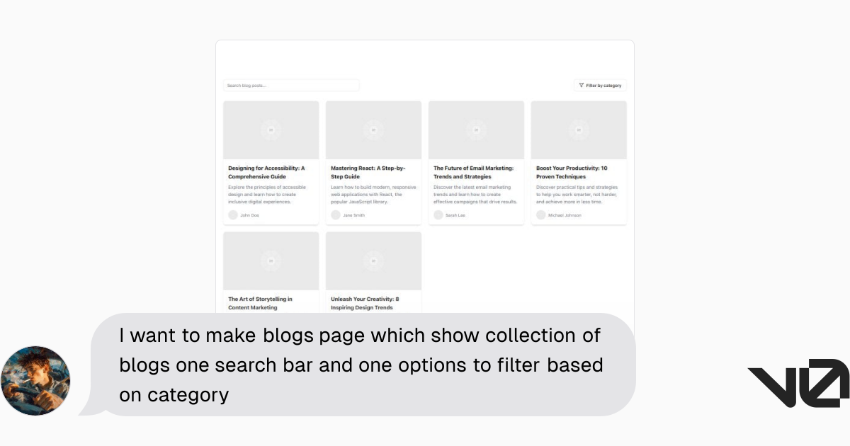 I want to make blogs page which show collection of blogs one search bar ...