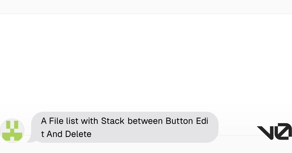 A File list with Stack between Button Edit And Delete | A shadcn/ui and ...