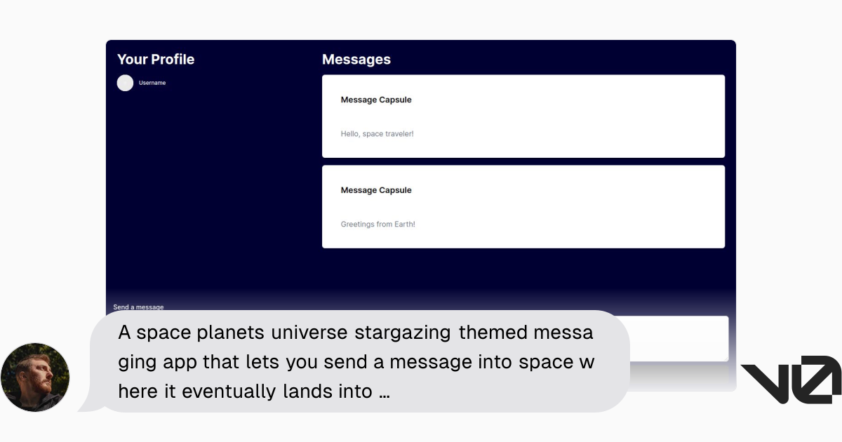 A space planets universe stargazing themed messaging app that lets you ...